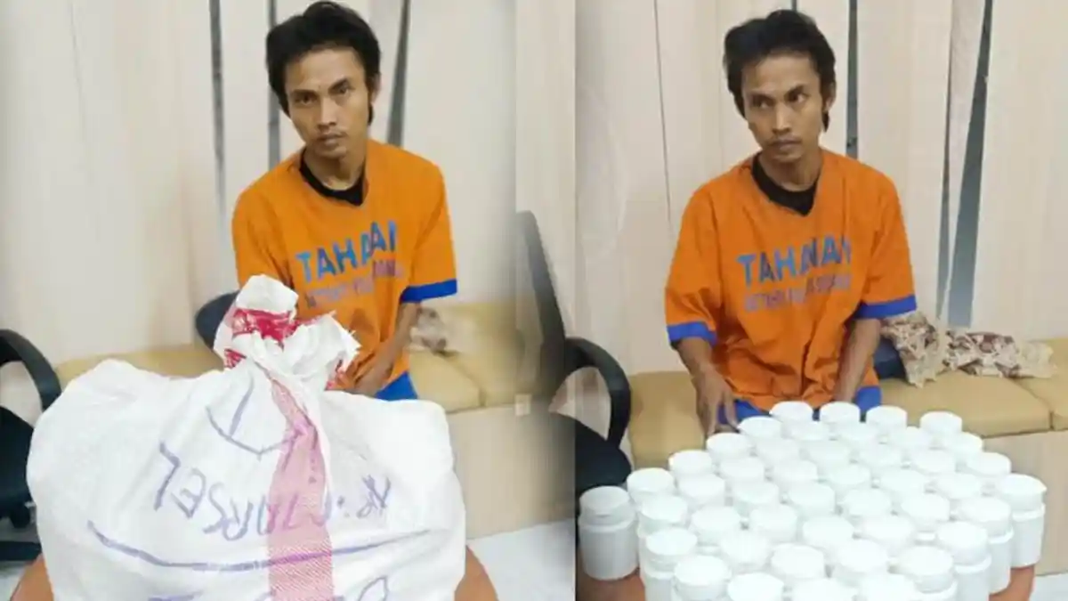 Pria Sidoarjo Simpan Sekarung Pil Koplo di Kamarnya, Ada Sabu Juga saat Digerebek Polisi