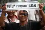 Ribuan Pengemudi Tuntut Penghapusan Angkutan Online