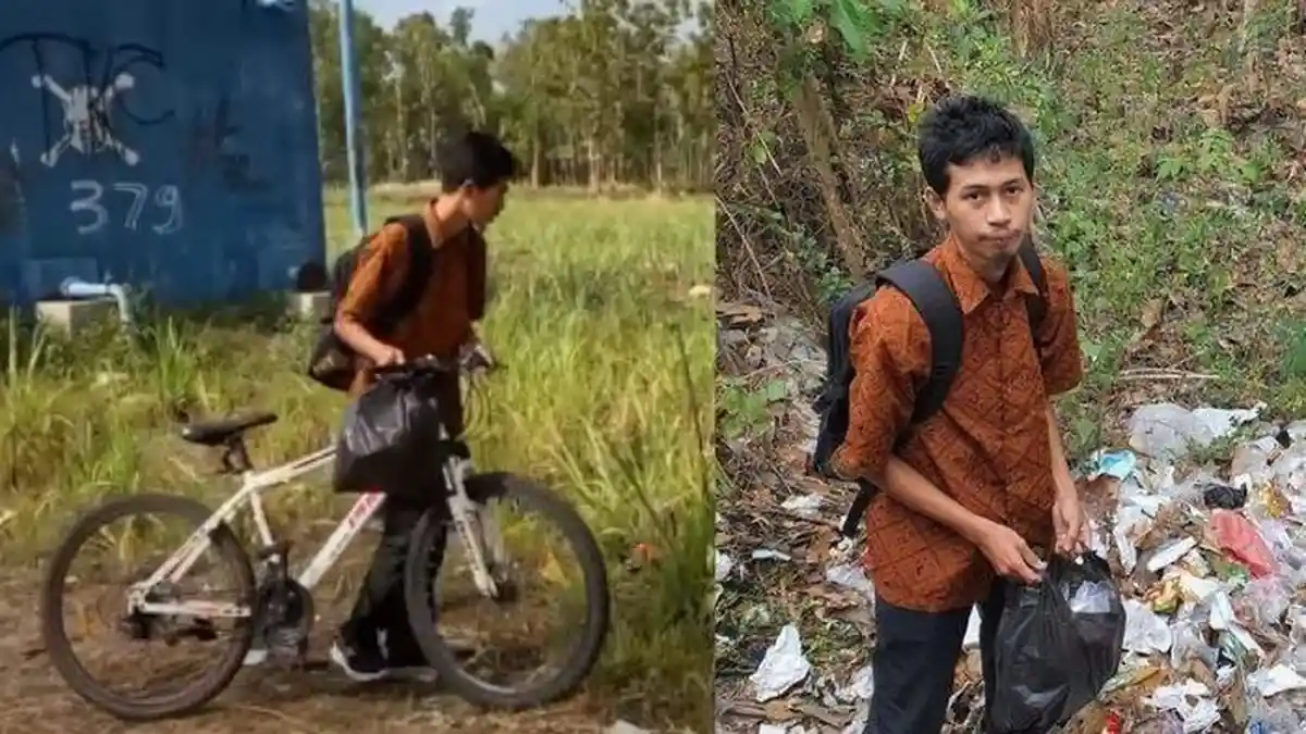 Kisah Soleh Anak Tukang Kebun di Gunungkidul, Demi Rp 15 Ribu Pungut Barang Bekas Sepulang Sekolah