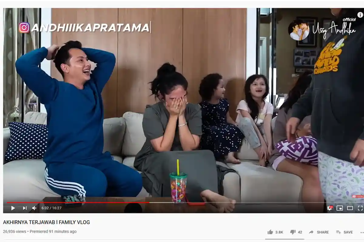 Ussy Sulistiawaty Histeris Tahu Jenis Kelamin Anak ke-5, Andhika Pratama Menjerit Sampai Lakukan Ini