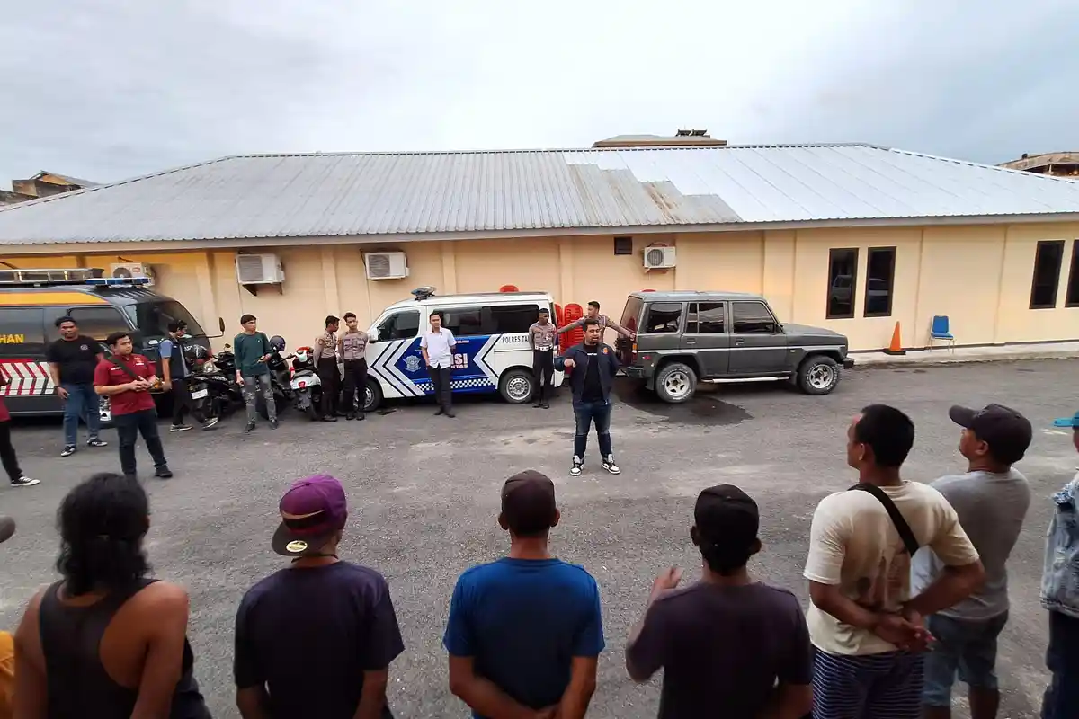 41 Jukir Liar Diciduk Satgas Premanisme Polres Tarakan Kaltara, Satu Orang Kedapatan Bawa Sajam