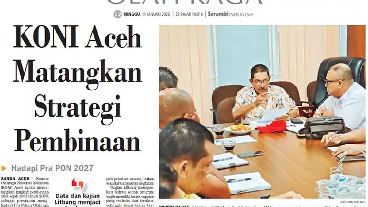 Hadapi Pra PON 2027, KONI Aceh Matangkan Strategi Pembinaan