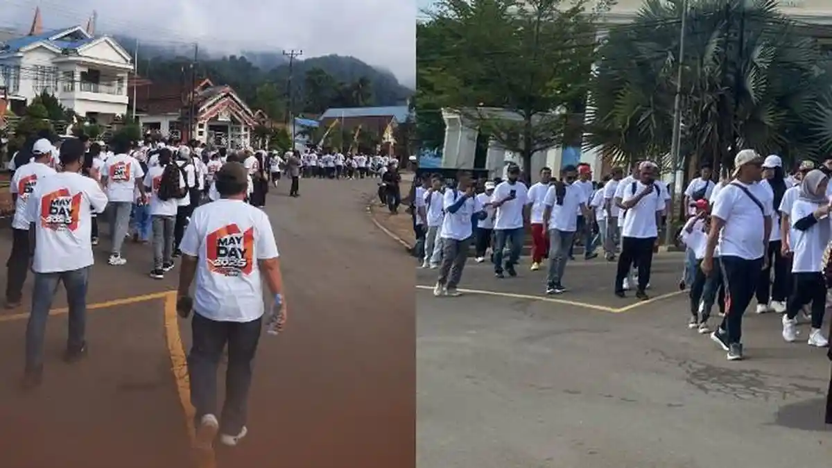 Jalan Santai dan Donor Darah Warnai Peringatan Hari Buruh di Morowali Utara Sulteng