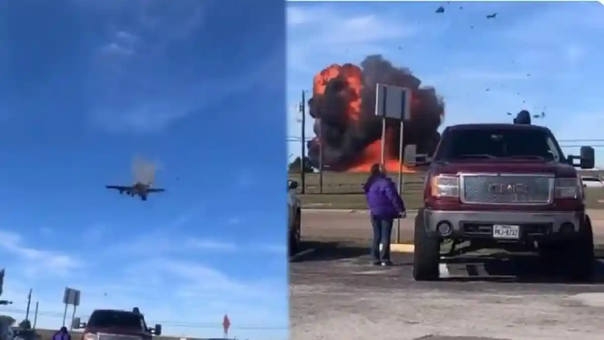 Dua Pesawat Tempur Alami Tabrakan pada Pertunjukan Udara Perang Dunia II di Dallas