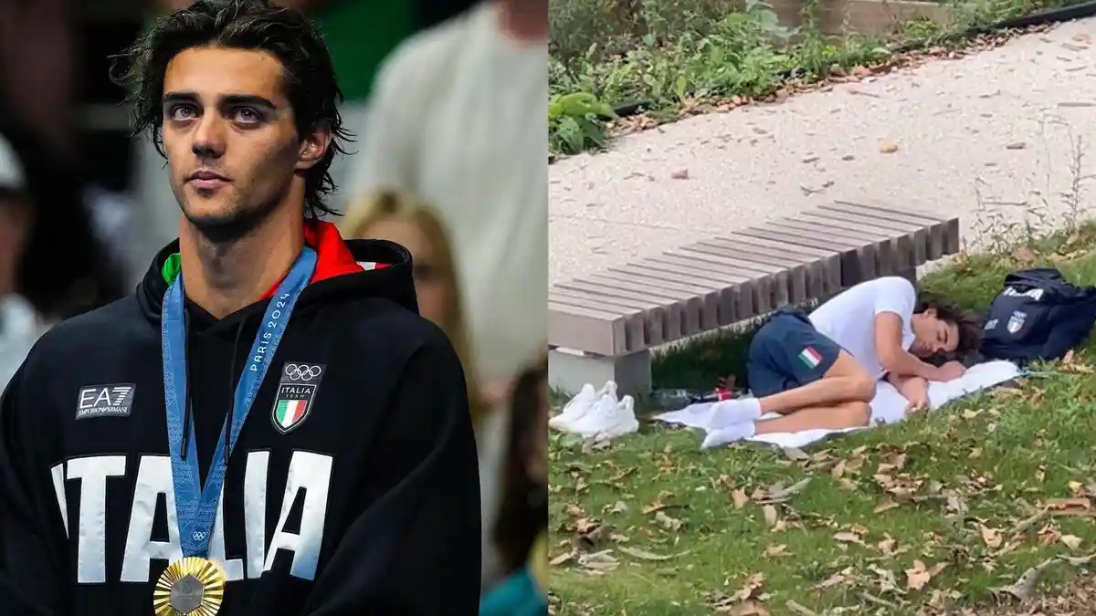 Atlet Italia Thomas Ceccon Pilih Tidur di Taman, Keluhkan Fasilitas Kamar di Olimpiade Paris