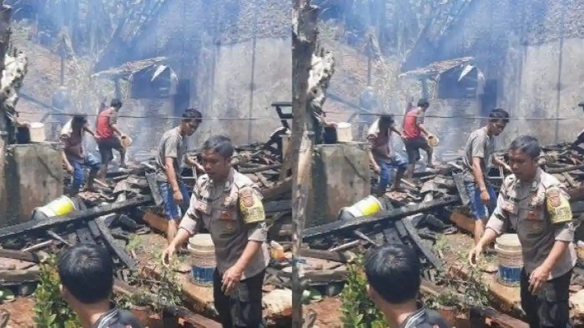 Masak Air Malah Ditinggal Ngobrol dengan Tetangga, Rumah Nenek di Sumedang Habis Dilalap Api