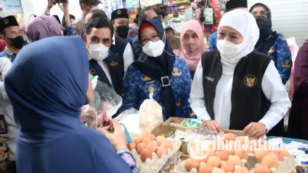 Harga Telur Ayam dan Beras Naik di Gresik, Gubernur Jatim Khofifah Minta Pemkab Kendalikan Inflasi 