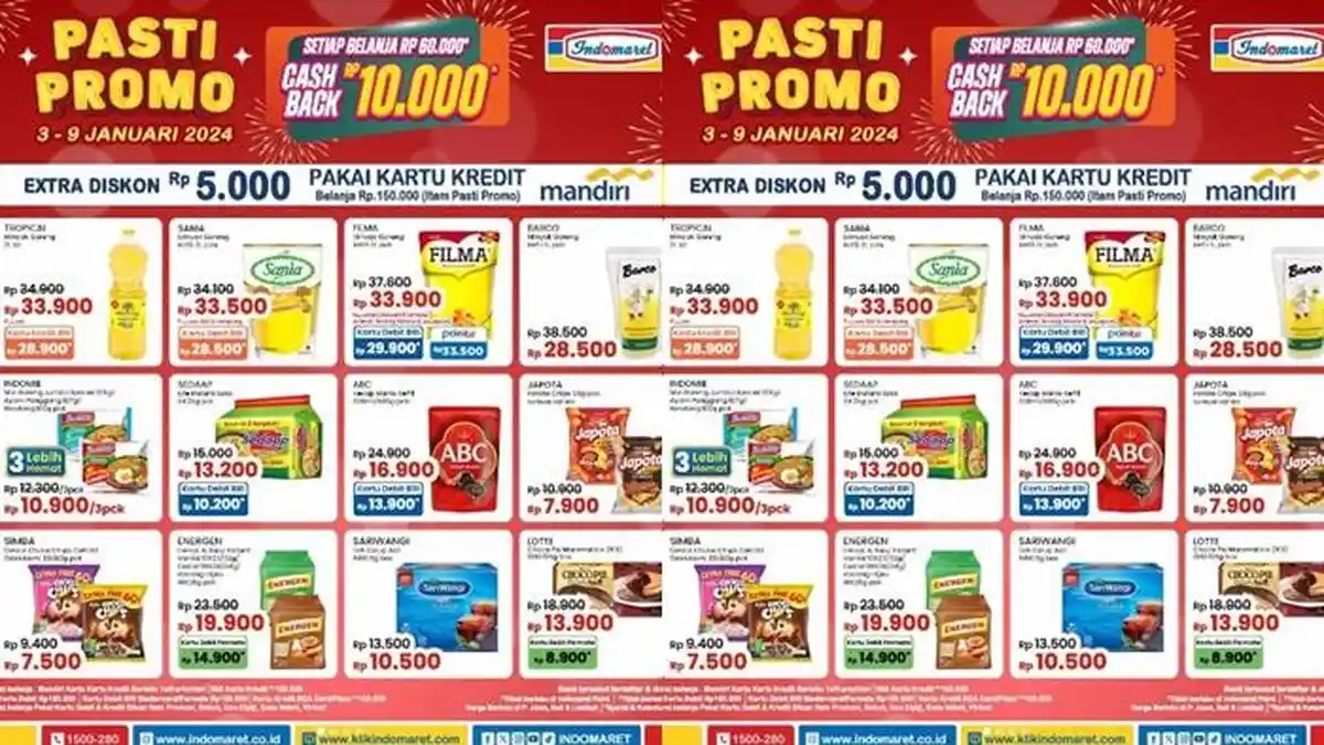 Katalog Promo Indomaret Hari ini Kamis 4 Januari 2024, Minyak Goreng 2 ...