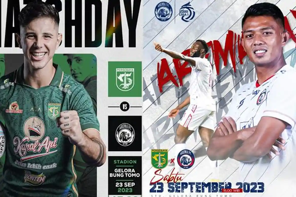 DERBI JAWA TIMUR, Persebaya Surabaya vs Arema FC Sore Ini, Trisula Bajul Ijo Siap Terkam Singo Edan
