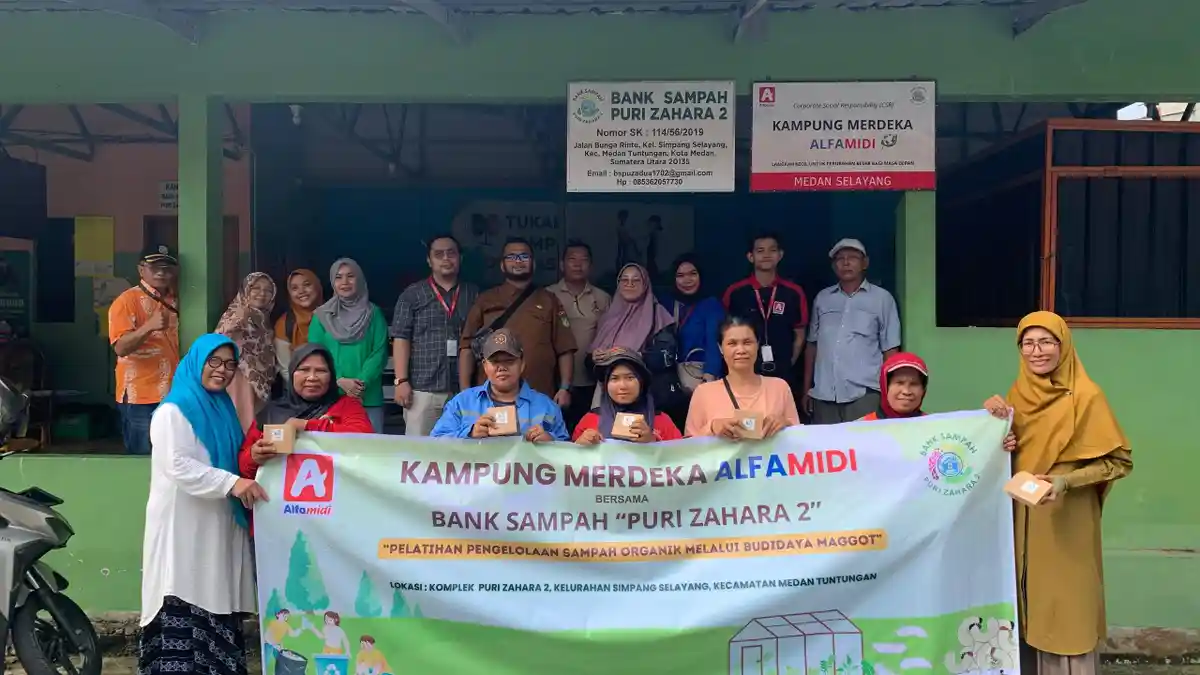 Kampung Merdeka Alfamidi Medan Diresmikan, Kenalkan Pengelolaan Sampah Lewat Budidaya Maggot