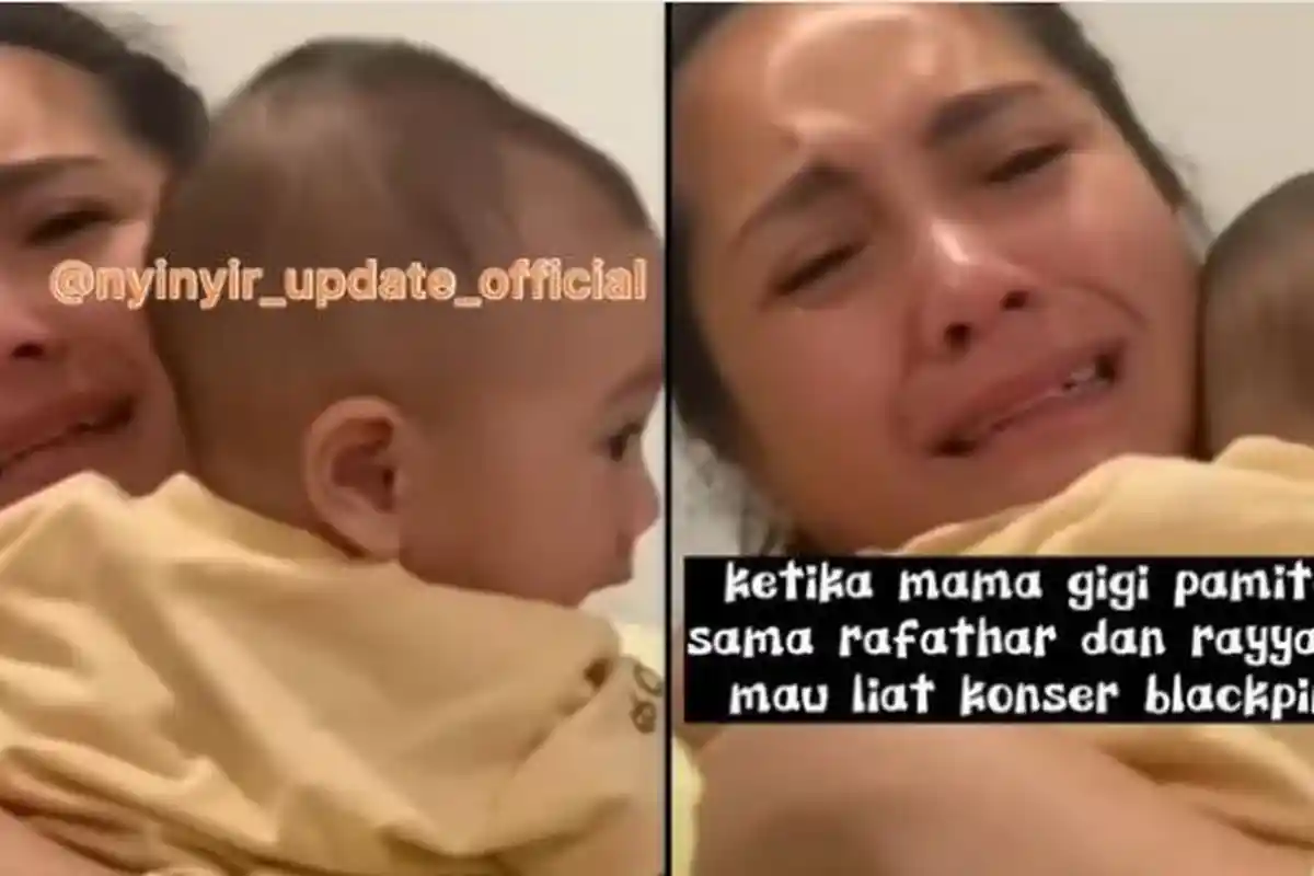 Nagita Slavina Nangis Peluk Rayyanza dan Rafathar Saat Akan Pergi Nonton BLACKPINK