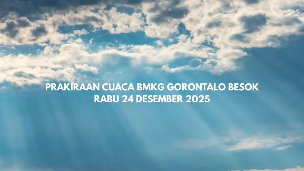Prakiraan Cuaca BMKG Gorontalo Besok Rabu 24 Desember 2025: Beberapa Wilayah Berpotensi Hujan Ringan