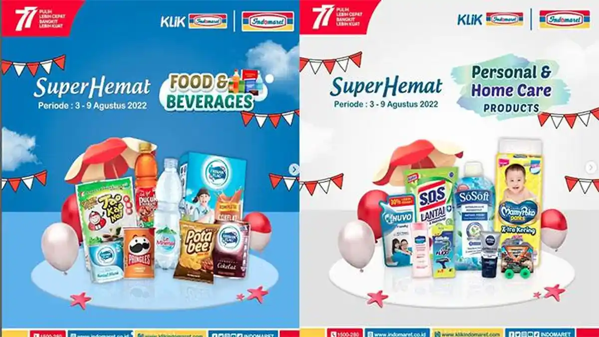 Promo Indomaret 3 Agustus 2022, Belanja Super Hemat Beras Susu Snack Sabun hingga Deterjen