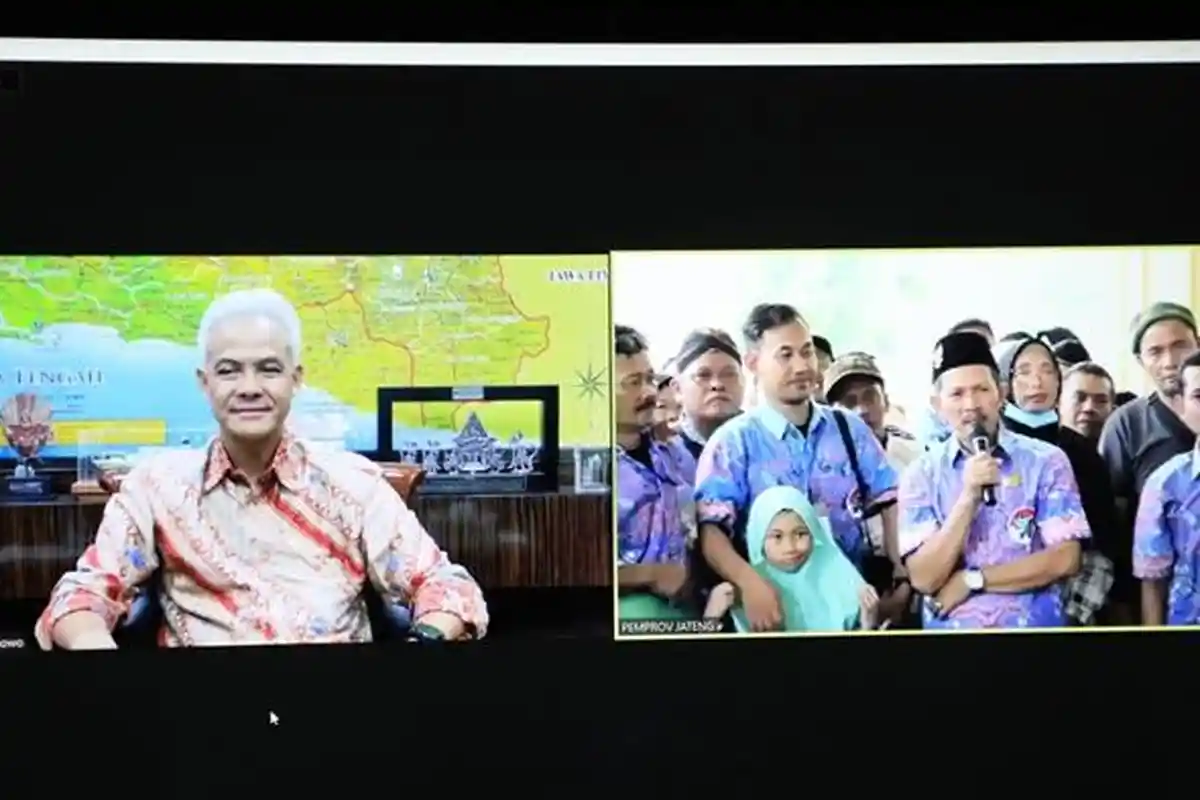 Gubernur Ganjar Pranowo Melepas Rombongan Mudik Gratis bagi Warga Jateng yang Merantau di Sumatera