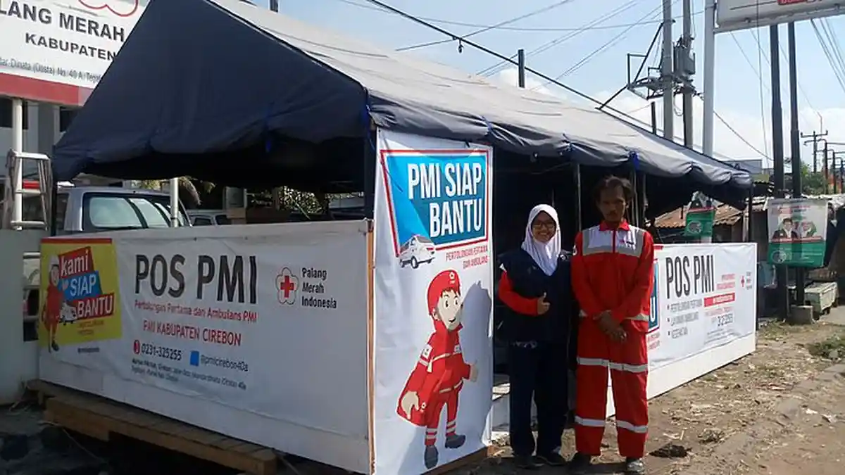 Siaga 24 Jam, Pos PMI Kabupaten Cirebon Belum Disinggahi Pemudik