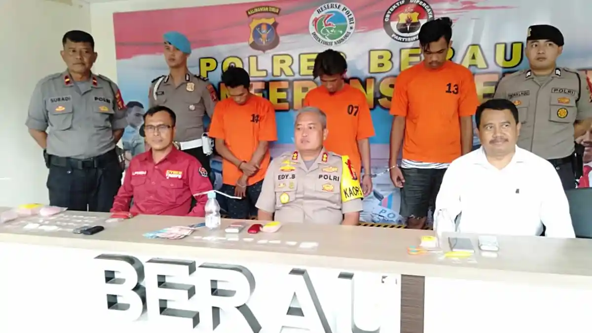 Polres Berau Ringkus Tiga Terduga Pengedar Sabu, Segini Barang Bukti Yang Diamankan