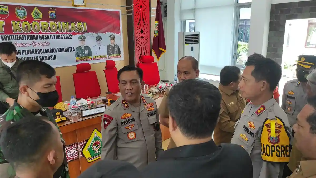 Cegah Karhutla, Kapolda Sumut Pimpin Rakor Operasi Kontijensi Aman Nusa II Toba 2022