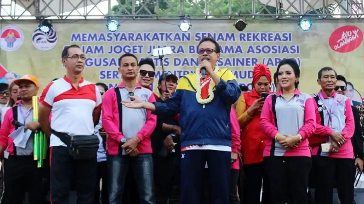 Senam Joget Juara Peserta Membludak Hasil Kerja Bareng Kemenpora dan APAD