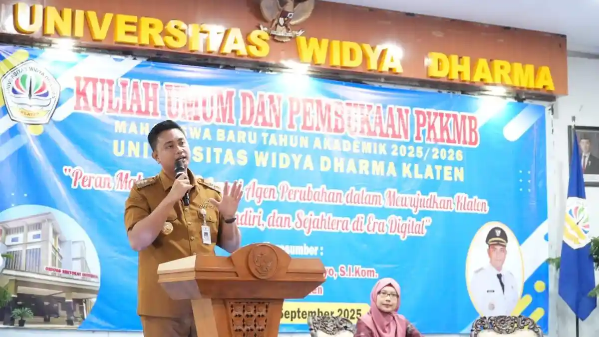 Bupati Klaten Hamenang Ajak Mahasiswa Unwidha Jadi Agen Perubahan di Era Digital