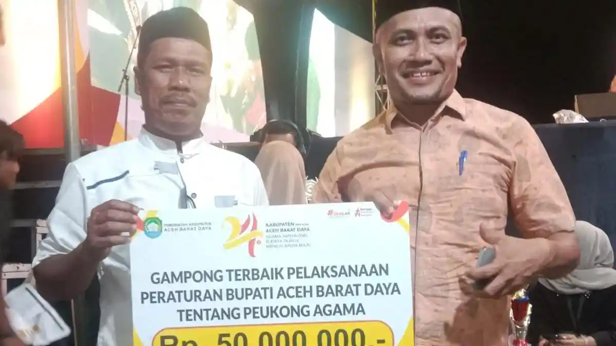 Gampong Kuta Murni Terbaik Dalam Pelaksanaan Perbup Peukong Agama, Dapat Reward Rp50 Juta 