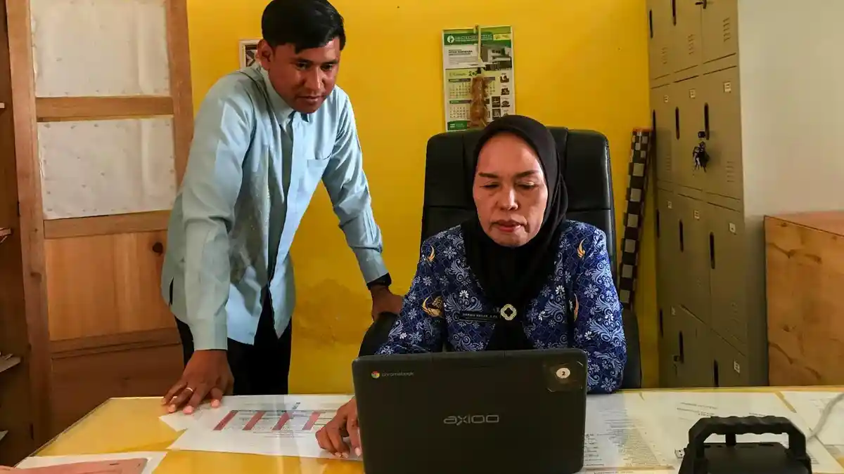 Chromebook Bantuan di SDN 50 Kota Gorontalo Masih Awet, tapi Siswa Kesulitan Mengoperasikan
