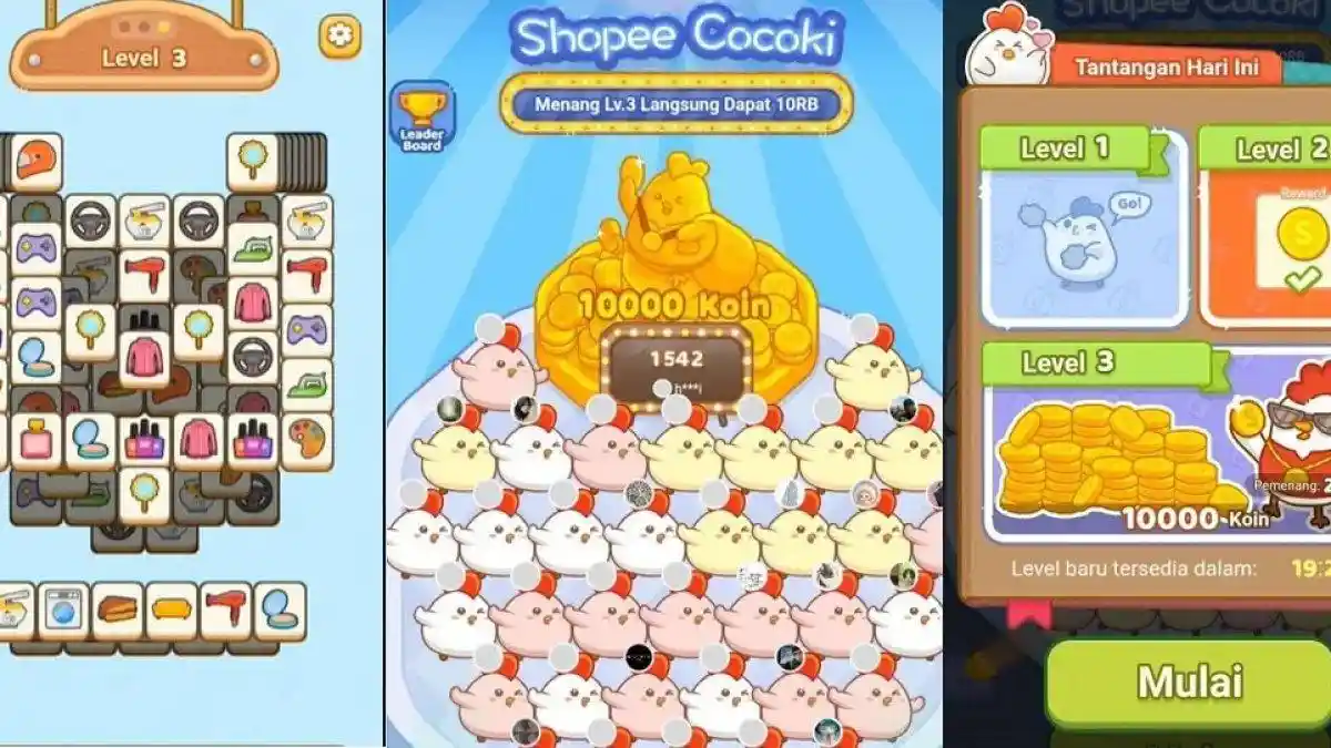 Cara Menang Main Game Cocoki di Shopee, Trik Selesaikan Tantangan dan Dapat Koin