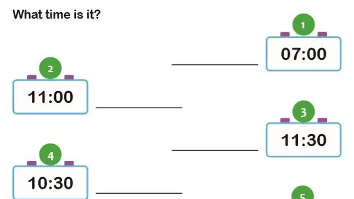 Kunci Jawaban Bahasa Inggris Kelas 4 SD Kurikulum Merdeka Halaman 83 Look & Write: What Time Is It?