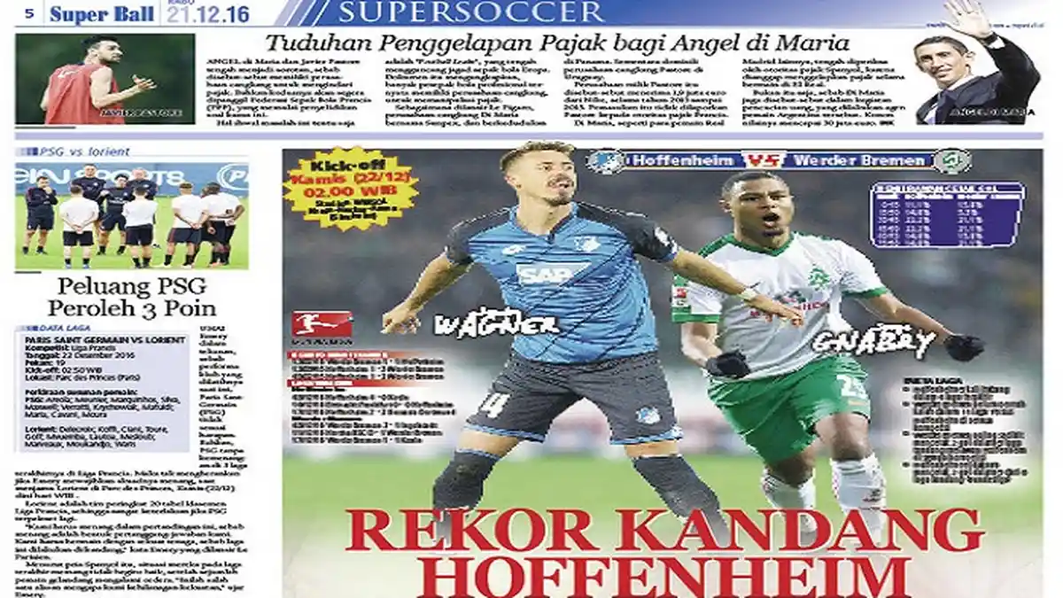Hoffenheim Ingin Pertahankan Rekor Bagus di Laga Kandang