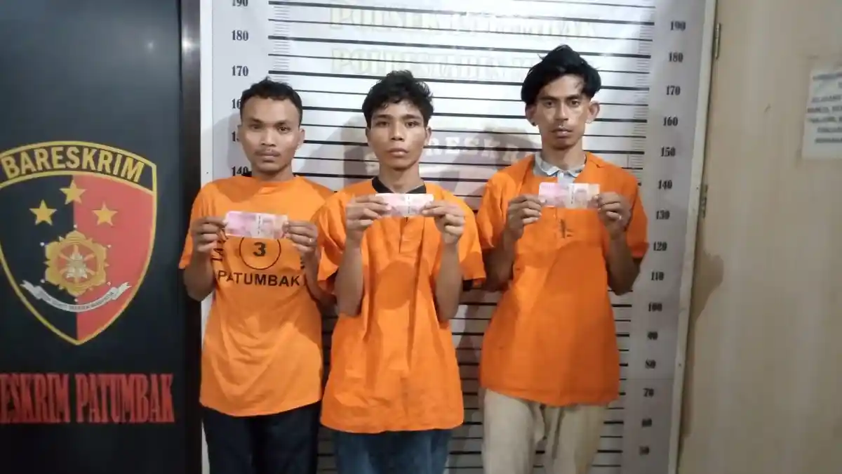 TAMPANG 3 Pelaku Pengedar Uang Palsu di Patumbak, Cetak Uang Bermodalkan Komputer dan Printer Usang