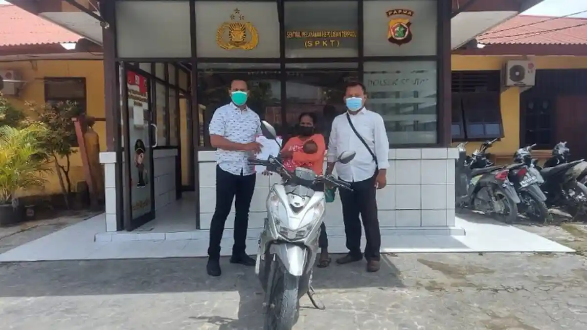 Kembalikan Motor Curian, Kapolsek Sentani Kota Imbau Warga Tetap Waspada 