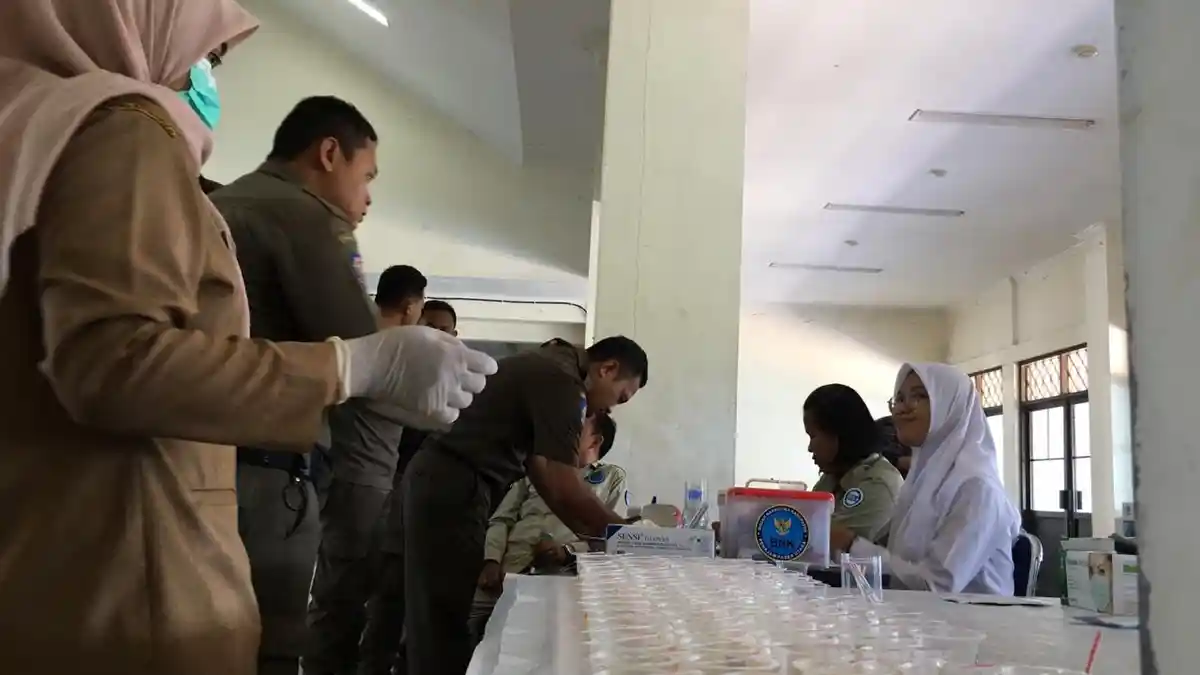 Tes Urine di Kantor Satpol PP PPU, Dua Tenaga Harian Lepas Satpol Positif Narkoba