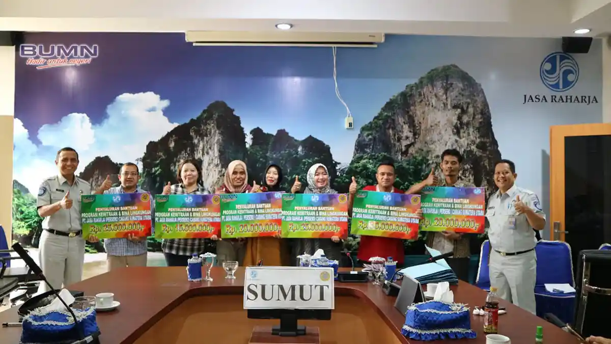 Jasa Raharja Sumut Salurkan Dana Program Kemitraan Bina Lingkungan pada 22 Mitra Bina Usaha