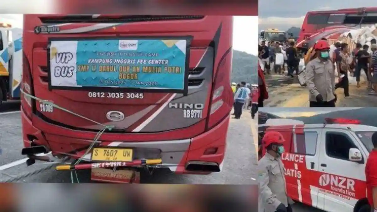 Penyebab Kecelakaan Bus Rombongan Pelajar di Tol Pandaan Malang, 4 Orang Dikabarkan Tewas