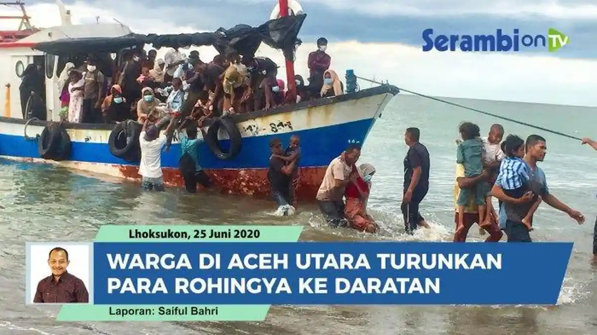 RI Selamatkan 99 Pengungsi Rohingya yang Memasuki Perairan Aceh Utara