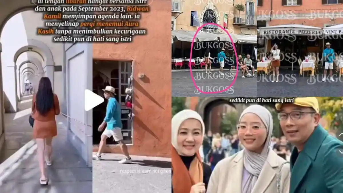 Dekat Sejak 2023, Ridwan Kamil Diduga Temui Aura Kasih Diam-diam saat Liburan Keluarga di Italia