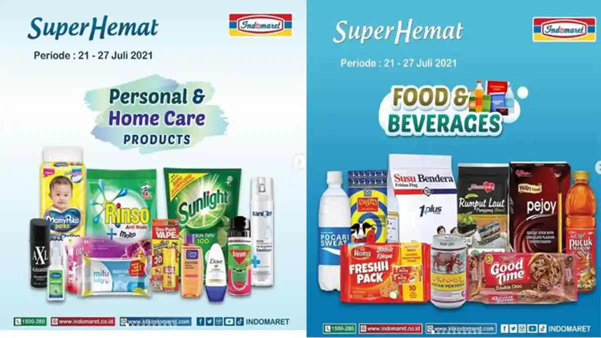 PROMO INDOMARET Hari Ini 22 Juli 2021, Super Hemat Susu Minuman Snack hingga Deterjen