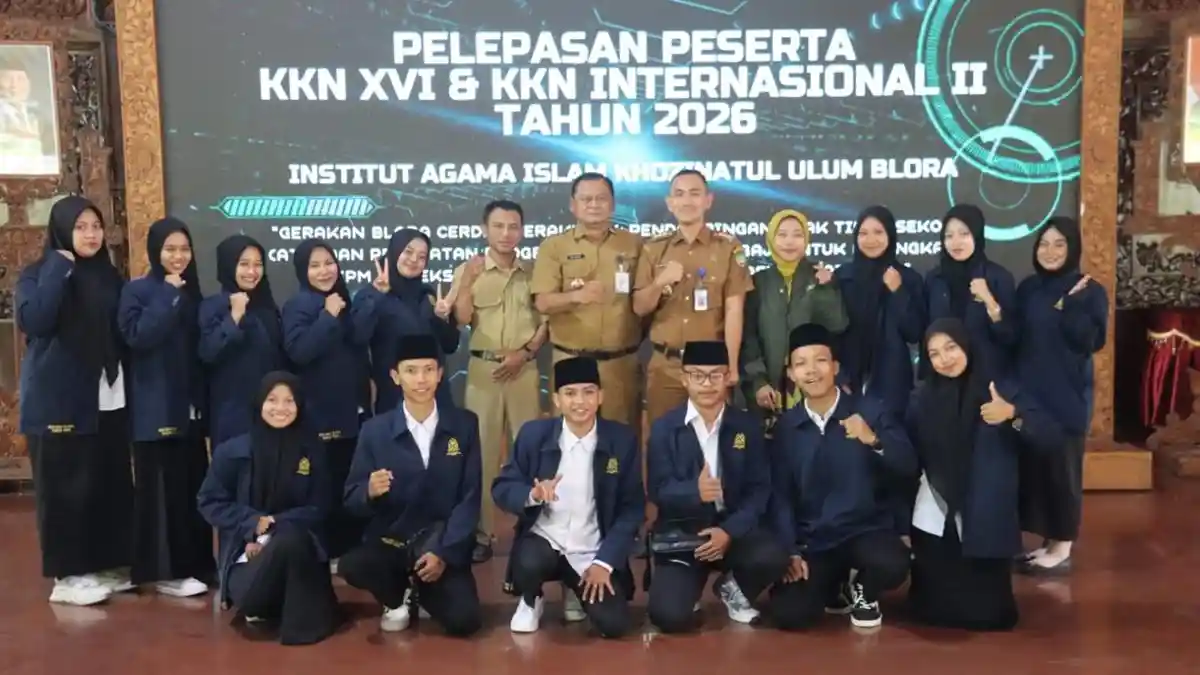 Bupati Blora Arief Rohman Pesan ke Mahasiswa KKN IAI Khozinatul Ulum Kawal Data Anak Tidak Sekolah - Tribunjateng.com