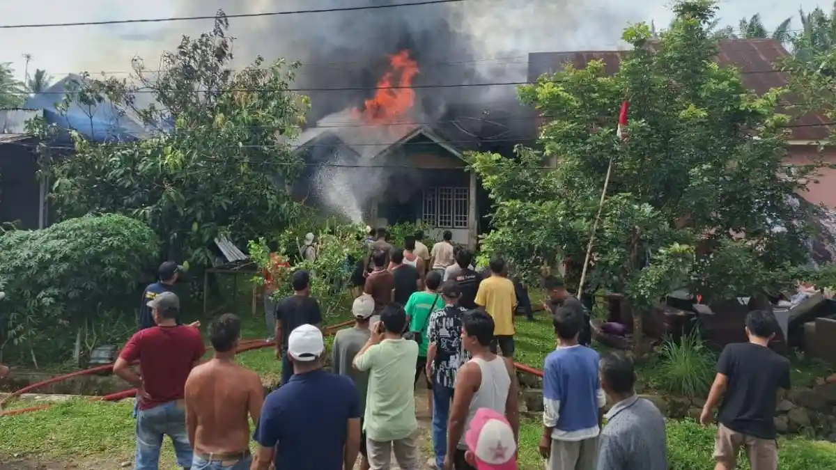 Penyebab Kebakaran yang Hanguskan 4 Rumah di Datar Ruyung Bengkulu Utara, Api dari Belakang Rumah