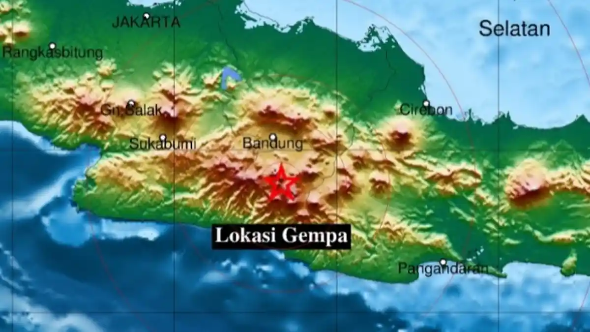 Gempa Guncang Bandung-Jabar Rabu (08/09/21), Terjadi di Darat, Ini Data Magnitudo BMKG