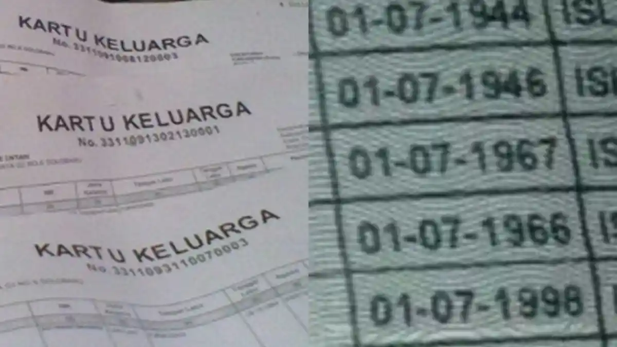 VIRAL Sekeluarga Punya Tanggal Lahir Sama, Data di Kartu keluarga Disorot, Semua Tanggal 1 Juli