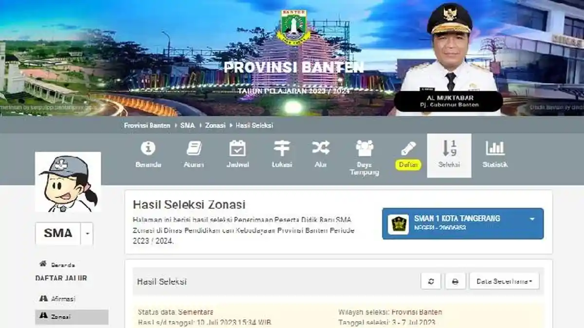 Klik ppdb.bantenprov.go.id, Cek Hasil PPDB Banten 2023 SMA/SMK: Jalur Zonasi, Prestasi hingga Umum