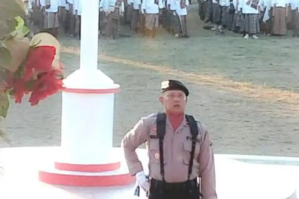 Komandan DOBRAK Jadi Dan Up Penurunan Sang Merah Putih di Daerah Terselatan NKRI 