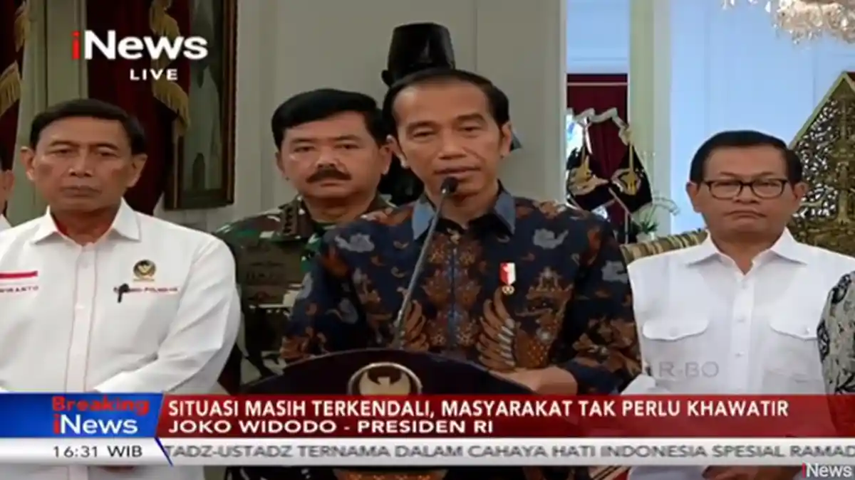 Jokowi Ditanya Soal Dalang Kerusuhan 22 Mei di Bawaslu : Urusan Pak Menko
