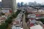 Jalan Bendungan Hilir Terendam Banjir