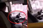 Aksi Sopir Bus Tiongkok ini Bikin Geram, Lihat Caranya Mengendalikan Kemudi Sambil Main Ponsel