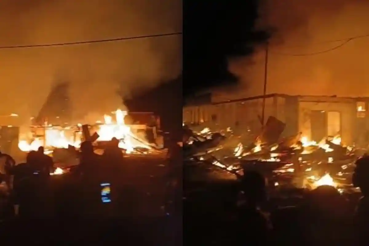 Kebakaran di Pasar Lolak Bolmong Sulut, Pemadaman Api Sedang Berlangsung