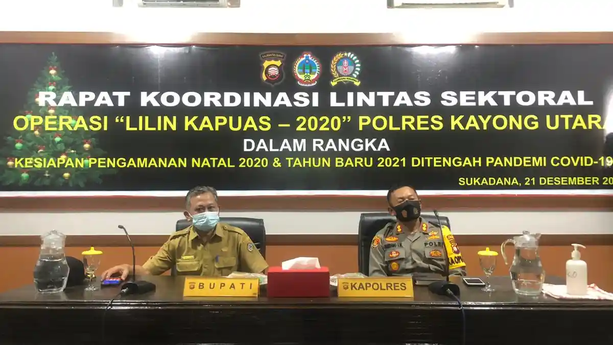 Jelang Natal dan Tahun Baru, Polres Kayong Utara Gelar Rakor Lintas Sektoral Operasi Lilin Kapuas