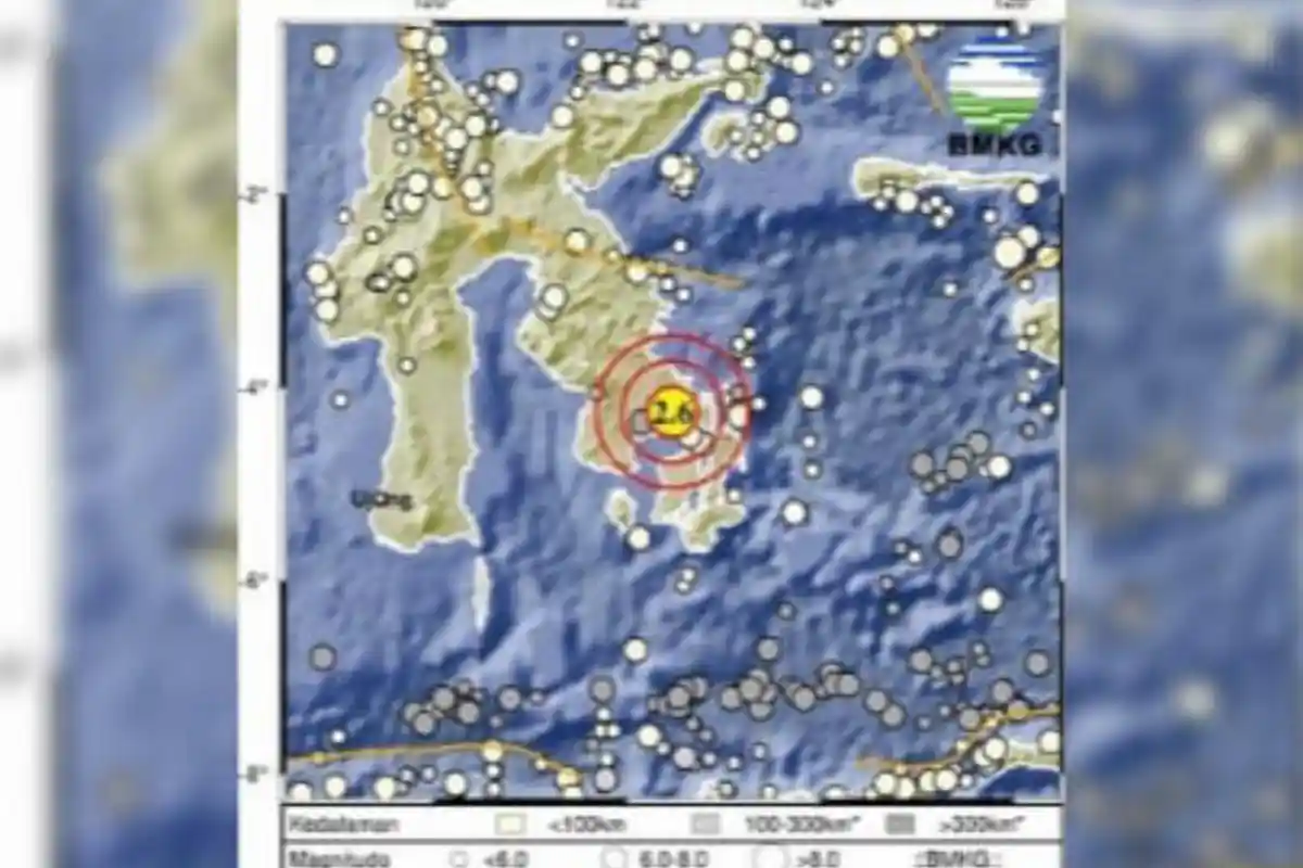 Gempa Bumi Berkekuatan 2,6 Skala Ritcher di Konawe Selatan Sulawesi Tenggara, Tak Ada Kerusakan