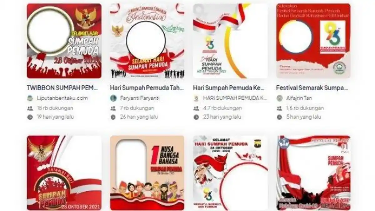 Cara Membuat Twibbon Sumpah Pemuda 2022, Tinggal Pasang di Status Whatsapp dan Sosmed