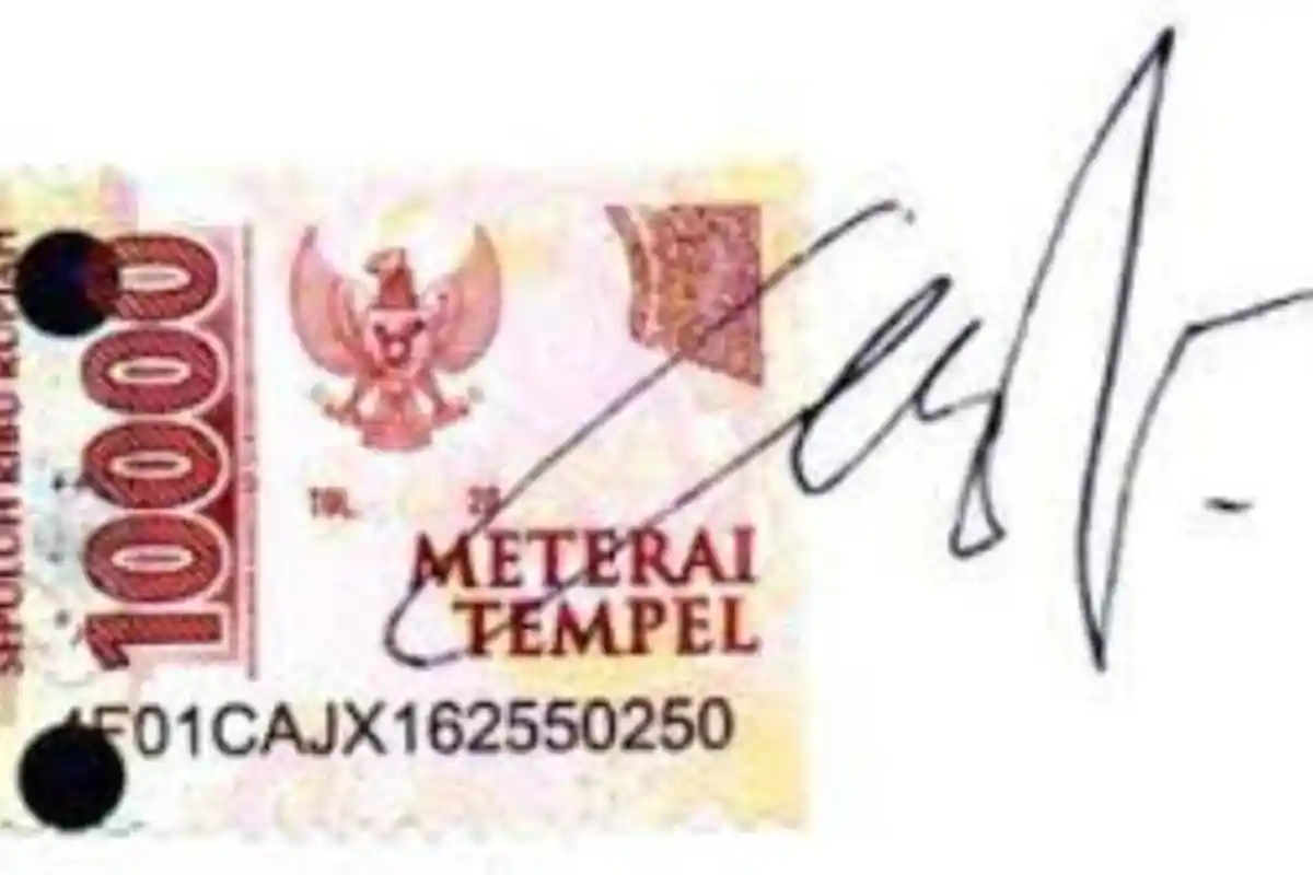 Cara Tanda Tangan di Atas Meterai Tempel sesuai Undang-Undang untuk CPNS 2024, Harus Kena Tinta